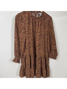 Nine West Animal Print Tiered Dress